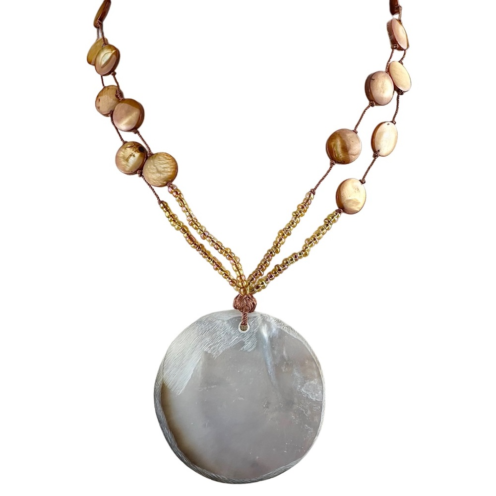 Shell Bead Necklace Summer Beach Boho Vibe